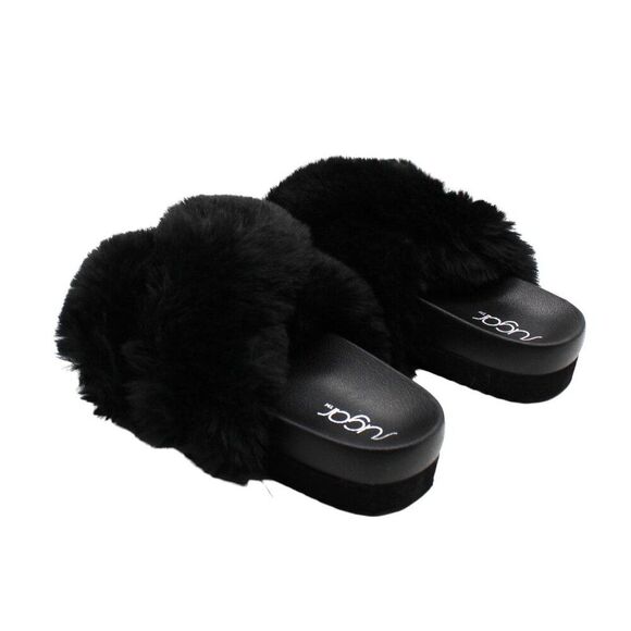 Sugar Womens Beach Day Faux Leather Crossover Platform Sandals - Picture 7 of 8